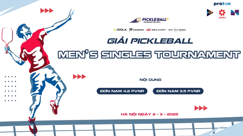 Giải Pickleball Men's Singles Tournament Nội Dung Đơn Nam 4.2 PVNR