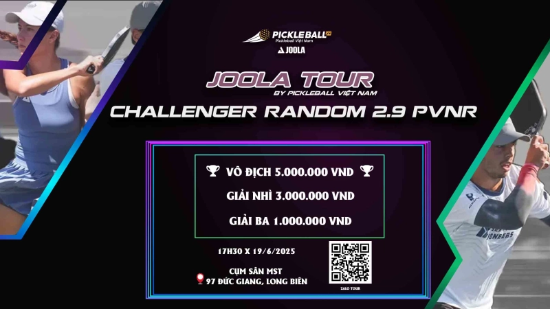 JOOLA TOUR CHALLENGER RANDOM 2.9 PVNR
