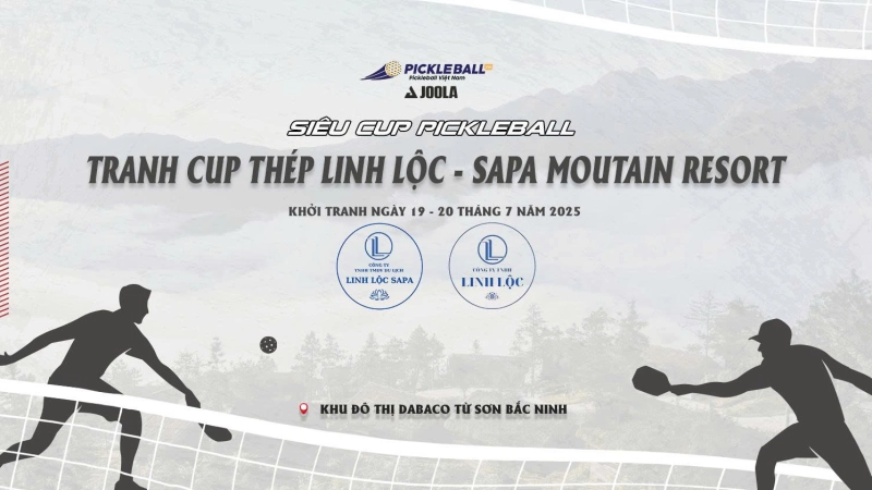 SIÊU CUP PICKLEBALL TRANH CUP THÉP LINH LỘC - SAPA MOUTAIN RESORT - 5.5 PVNR MIX